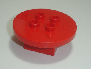 Lego Duplo D35831 (3808, 3437) stůl kulatý červený (složený ze 3 dílů) POUŽITÉ
