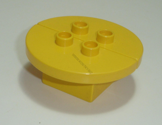 Lego Duplo D35832 (3808, 3437) stůl kulatý žlutý (složený ze 3 dílů) POUŽITÉ