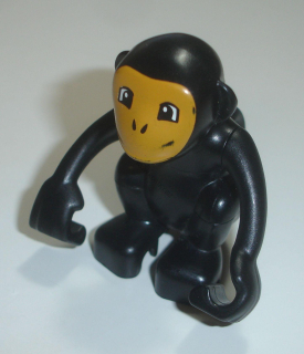 Lego Duplo D00765-2 (bb0953c01pb02) opice černá s ocasem (stav potisku viz foto) POUŽITÉ