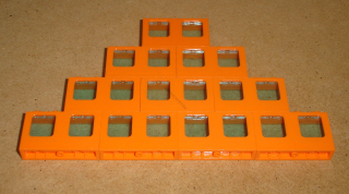 Lego 400719-2X (61345, 60601) okno 1x4x2 se sklem (trans-light blue) letadlo 10 ks POUŽITÉ