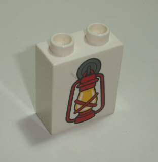 Lego Duplo D11285 (4066pb641) kostka 1x2x2 s potiskem (laso a podkovy) POUŽITÉ