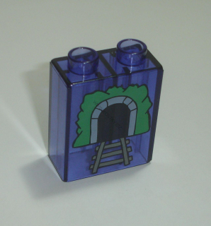 Lego Duplo D11703 (4066pb020) kostka 1x2x2 s potiskem (tunel) POUŽITÉ
