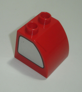 Lego Duplo D12653 (11170pb01) kostka 2x2x1 1/2 zakulacená (okno auta) POUŽITÉ