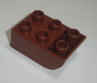 Lego Duplo D10192-5C (98252) kostka 2x3 invert zaoblená hnědá 1 ks NOVÉ