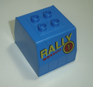 Lego Duplo D40368 (31304pb03) modrý kontejner uzavřený s nápisem "RALLY" (set 2937) POUŽITÉ
