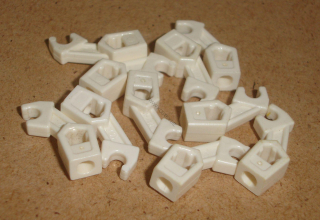 Lego 783164-2X (53989) ruce, ruka, rameno, držák (zežloutlé) 10 ks POUŽITÉ