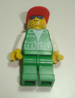 Lego F64554 figurka Town pck002 - muž v zelené bundě POUŽITÉ