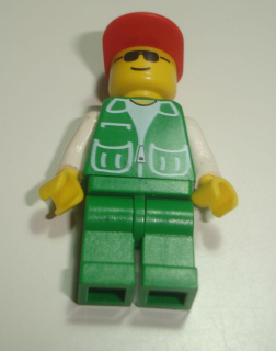Lego F64569 figurka Town pck017 - muž v zelené bundě POUŽITÉ