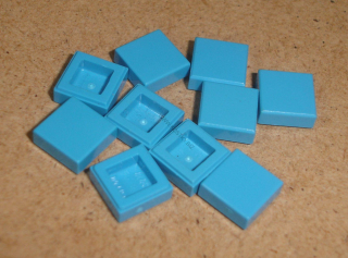 Lego 600045-X (3070) hladké kostky 1x1 10 ks POUŽITÉ