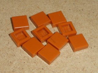 Lego 600075-X (3070) hladké kostky 1x1 10 ks POUŽITÉ