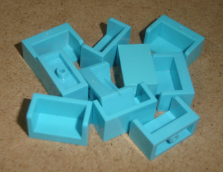 Lego 605470-X (23969) panel 1x2x1 10 ks POUŽITÉ
