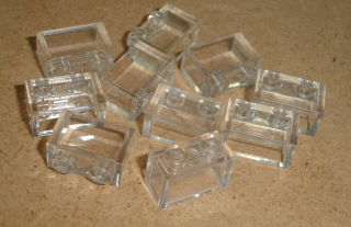 Lego 101020-2X (3065) kostka 1x2 (lehce zežloutlé) 10 ks POUŽITÉ