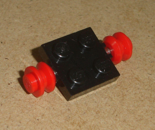 Lego 639065 (122c01) náprava s 2 koly bez gum 1 ks POUŽITÉ