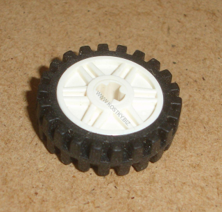 Lego 636000 (56903, 61254) kolo 18mm D. x 8mm s pneu 24mm D. x 7mm 1 ks POUŽITÉ