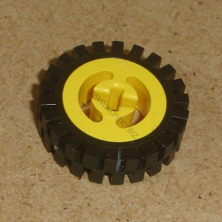 Lego 638100 (3482, 3483)  kolo s rozd. dírou pro osu s pneu 24mm D. x 8mm 1 ks POUŽITÉ