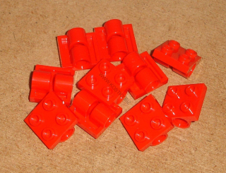 Lego 259725-X (2817) destička speciální 2x2, s dírou pro velký pin 10 ks POUŽITÉ