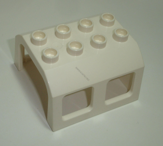 Lego Duplo D40491 (13530) střecha mašinky (vagónu) bílá 1 ks POUŽITÉ