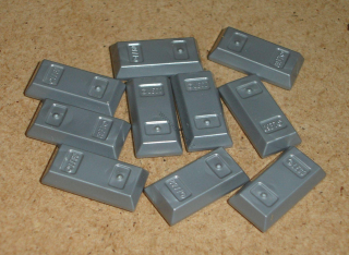 Lego 790758-X (99563) cihla INGOT 10 ks POUŽITÉ