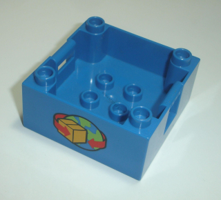 Lego Duplo D40741 (47423px9) kontejner (box) 4x4 modrý s potiskem (pošta) 1 ks POUŽITÉ
