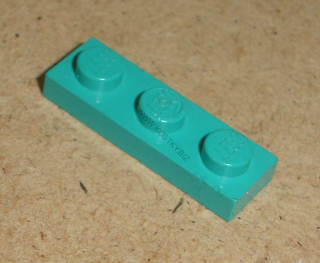 Lego 200795-2 (3623) destička, podložka 1x3 (horší stav viz foto, vrypy) 1 ks POUŽITÉ