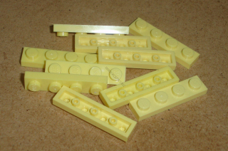 Lego 200945-X (3710) destička, podložka 1x4 10 ks POUŽITÉ