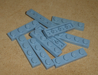 Lego 201145-X (3710) destička, podložka 1x4 10 ks POUŽITÉ