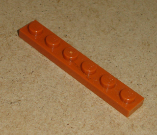Lego 201305 (3666) destička, podložka 1x6 1 ks POUŽITÉ