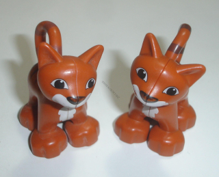 Lego Duplo D00155-2X (dupcat1pb01) kočka oranžová (horší stav potisku viz foto) 2 ks POUŽITÉ