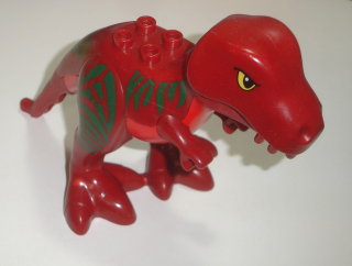 Lego Duplo D00305-3 (60764c02pb01) dinosaurus T-Rex s otevírací tlamou (lehce namožená noha viz foto) POUŽITÉ