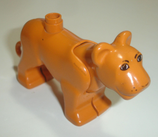Lego Duplo D00736-2 (bigcat01c01pb01) lev - lvice, kývací hlava (stav viz foto) POUŽITÉ