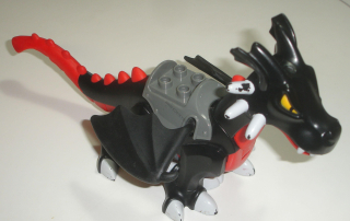 Lego Duplo D01094 (5334c01pb02) drak černý (stav viz foto) POUŽITÉ