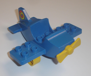Lego Duplo D45068 letadlo menší modré s kolečky (stav viz foto) POUŽITÉ