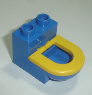 Lego Duplo D35708C (4911, 4912) modrý záchod se žlutým prkýnkem NOVÉ
