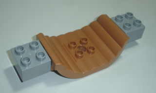 Lego Duplo D87877C (23927, 22881) most z klád med. nugátový (nový typ) NOVÉ