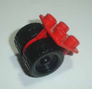 Lego Duplo D45045 (2158c01, 4546c10) podvozek (kola) pro letadlo červený 1 ks POUŽITÉ
