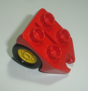 Lego Duplo D45047 (6347c01, 2219c01) podvozek (kola) pro letadlo červený 1 ks POUŽITÉ