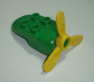 Lego Duplo D45039 (62679, 62670b) tryska pro letadlo zelená se žlutou vrtulí 1 ks POUŽITÉ