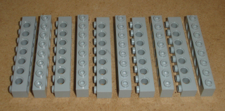 Lego 506960-X (3702) technic kostka 1x8 10 ks POUŽITÉ