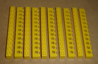 Lego 507120-X (3895) technic kostka 1x12 10 ks POUŽITÉ