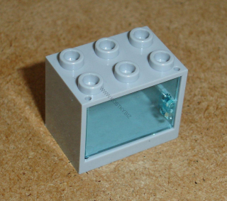Lego 925019-3 (4532b, 4533) polička, skříňka 2x3x2 s dvířky (tr. l. blue) POUŽITÉ