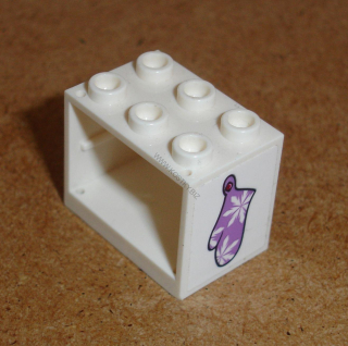Lego 927450 (4532b) polička, skříňka 2x3x2 s nálepkou 1 ks POUŽITÉ