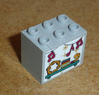 Lego 927444 (4532b) polička, skříňka 2x3x2 s nálepkou 1 ks POUŽITÉ