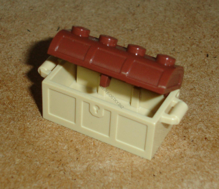 Lego 925361 (4738ac01, 4738a, 4739a) truhla s hnědým víkem 1 ks POUŽITÉ