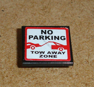 Lego 939126 (30258pb024) dopravní značka s nálepkou "NO PARKING" 1 ks POUŽITÉ