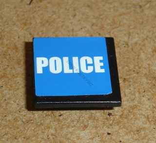 Lego 939212 (30258pb026) dopravní značka s nálepkou (policie) 1 ks POUŽITÉ