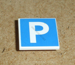 Lego 939196 (30258pb002) dopravní značka (parkoviště) 1 ks POUŽITÉ
