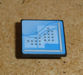 Lego 939370 (15210pb002) značka s potiskem (monitor) 1 ks POUŽITÉ