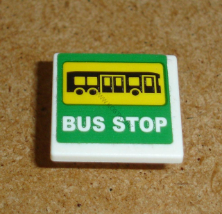 Lego 939302 (15210pb044) značka s nálepkou (autobusová zastávka) 1 ks POUŽITÉ