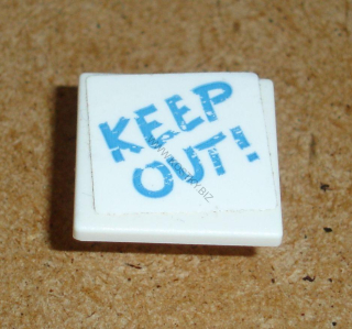 Lego 939226 (15210pb062) značka s nálepkou "KEEP OUT" 1 ks POUŽITÉ