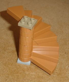 Lego 943688 (40243c02) točité schodiště (8 schodů) POUŽITÉ